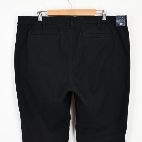 NWT J.Crew Factory High-Rise Straight Leg Girlfriend Chino Pant In Black Size 18 - Picture 4 of 8